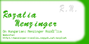 rozalia menzinger business card